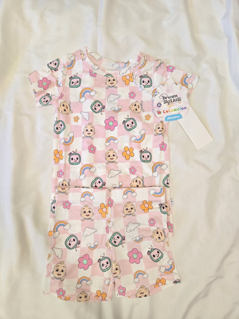 NWT Bamboo Dream Big Little Kids Cocomelon Short Pajama Set